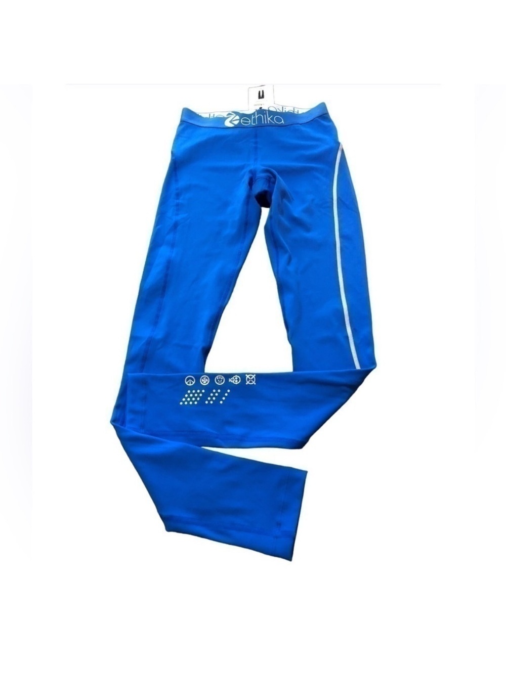 NWT eTHIKA Athletic Girl’s Small 2-4 (24"-26") Performance fulltights royal blue